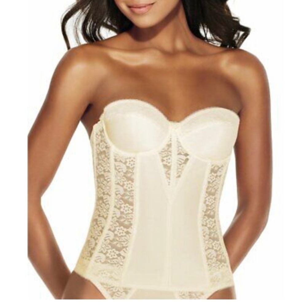 Dominique long lace bra